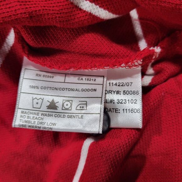 St. Louis Cardinals Mens Large Antigua Red White Stripe Polo Embroidered‎ Logo - Picture 4 of 9